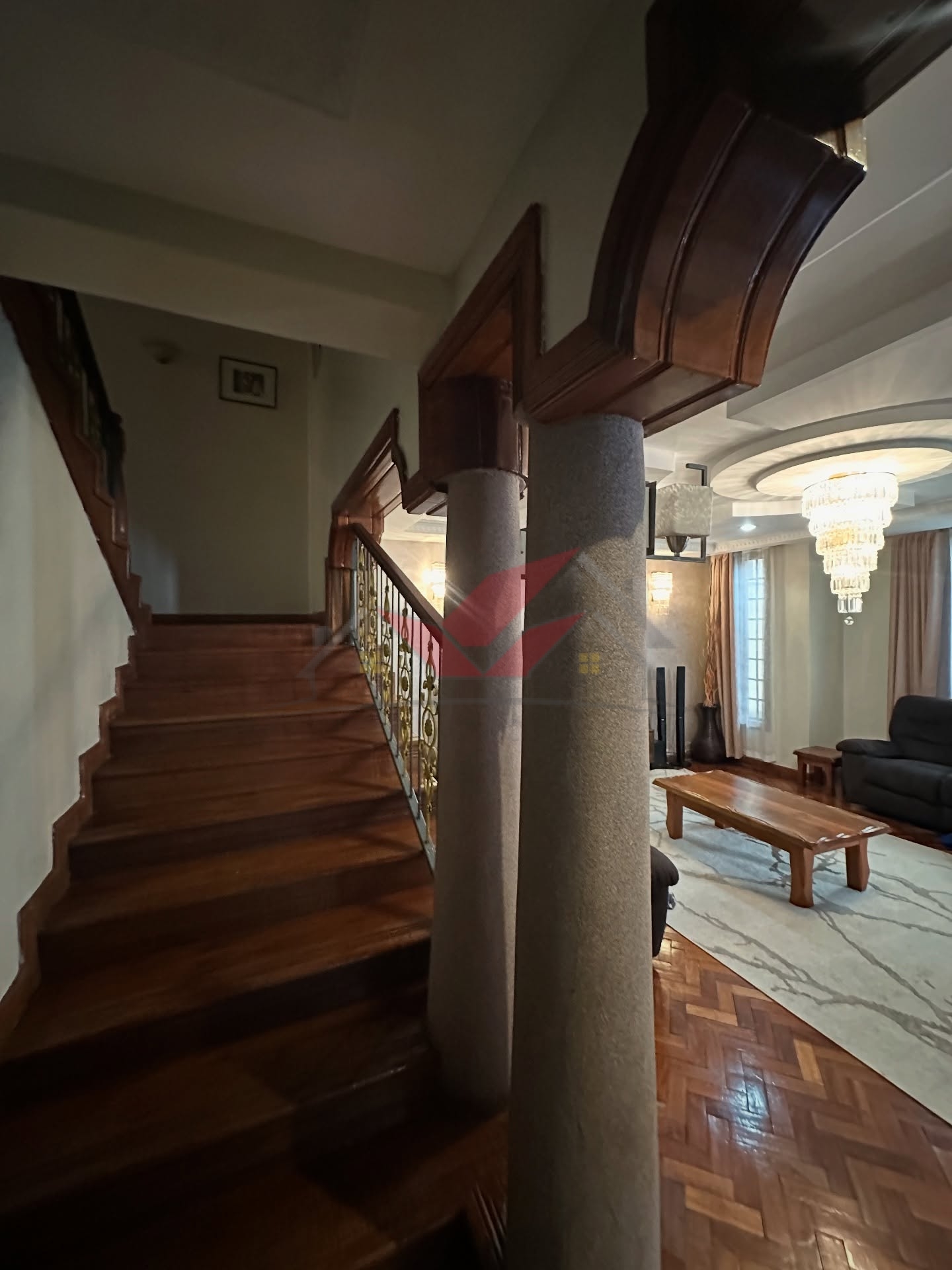 Private manicured garden and outdoor living space of an executive 6 bedroom house in Langata.