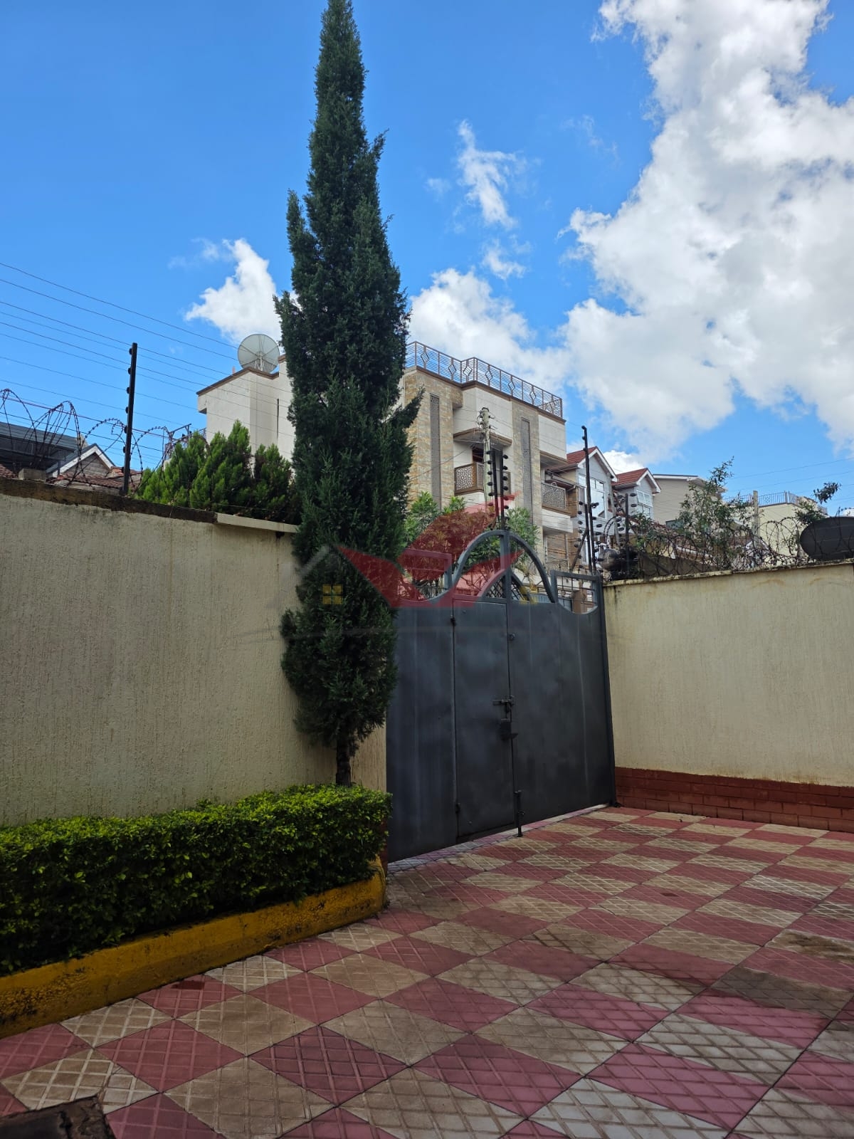 Private manicured garden and outdoor living space of an executive 6 bedroom house in Langata.