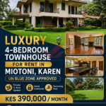4 bedroom luxury townhouse for rent Miotoni Road Karen UN Blue Zone gated community.