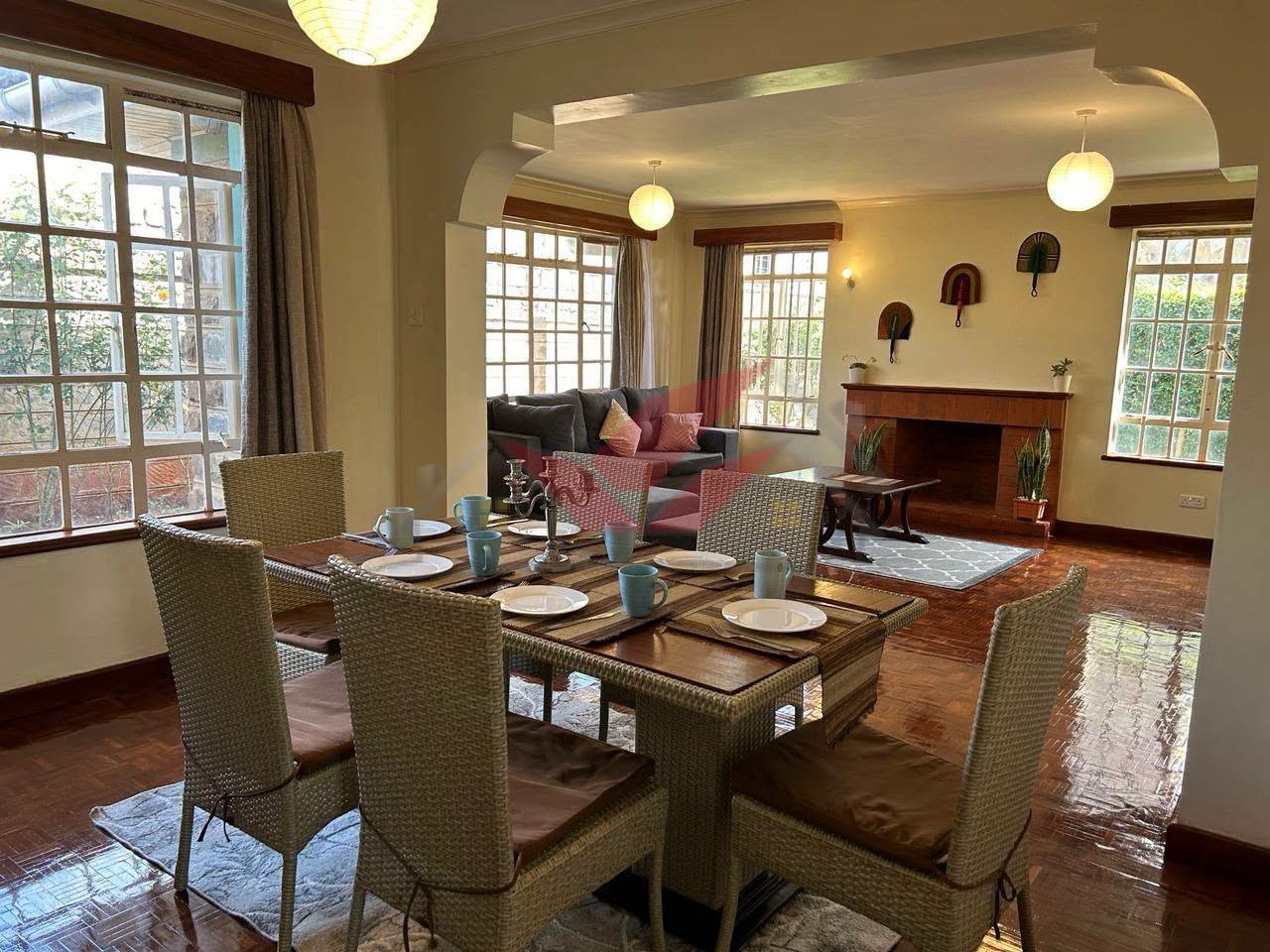 Discover luxury living in this fully furnished 4-bedroom townhouse for rent along Kiambu Road, Runda. All-ensuite, DSQ, Wi-Fi, and cleaning included for KSh 300K.