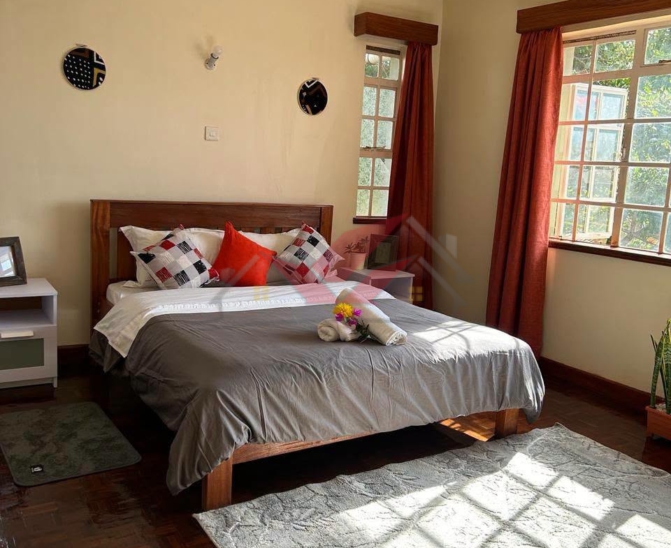 Discover luxury living in this fully furnished 4-bedroom townhouse for rent along Kiambu Road, Runda. All-ensuite, DSQ, Wi-Fi, and cleaning included for KSh 300K.